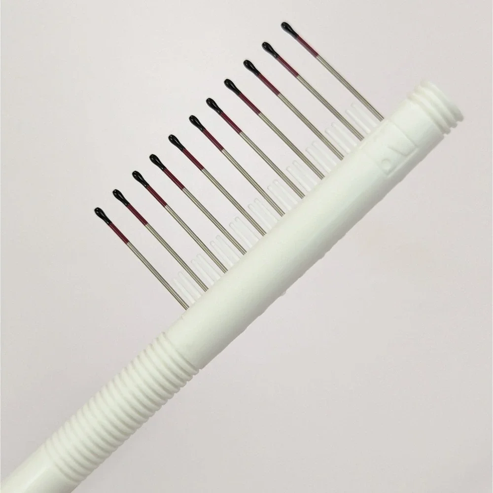 Mebco Hair Pick Comb Double Dipped Metal Teeth Rat Tail Handle Teaser Vintage